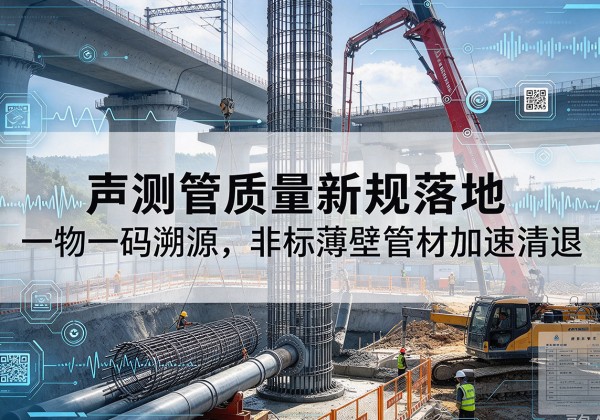 崇明区声测管质量新规落地，一物一码溯源，非标薄壁管材加速清退